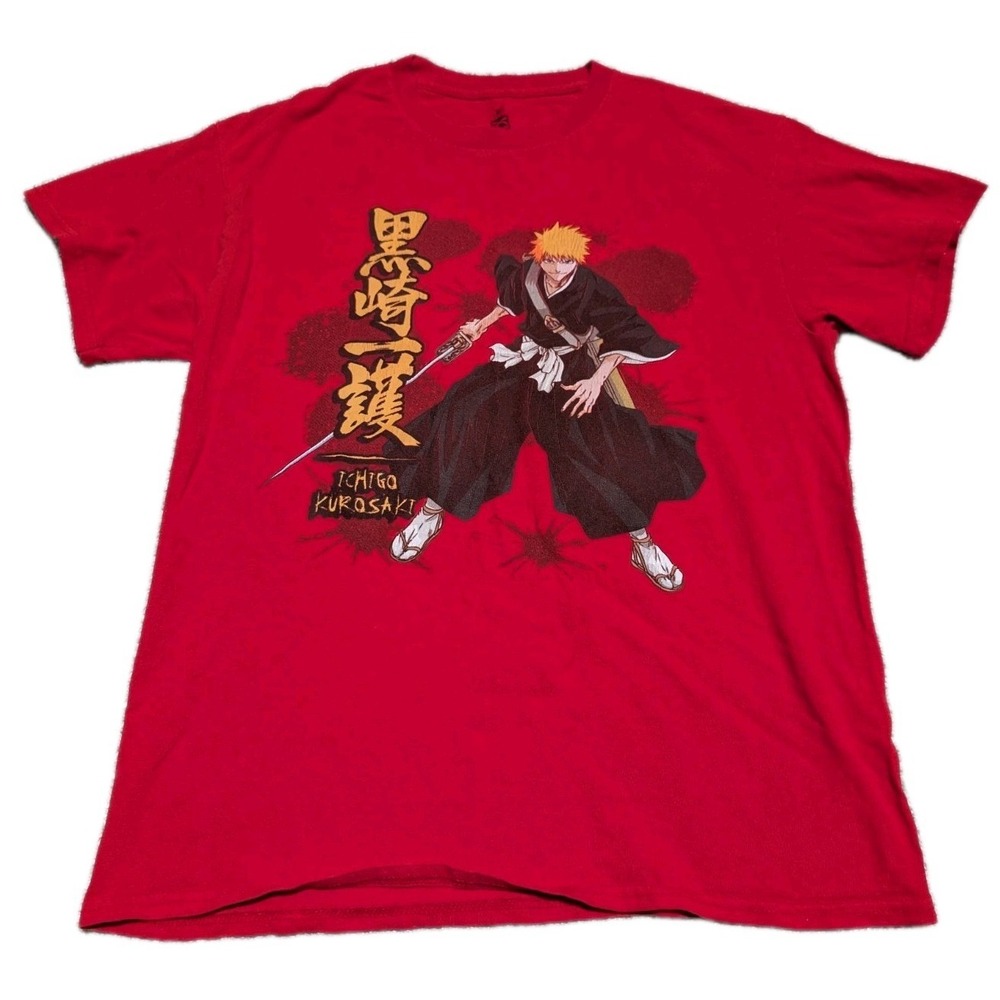 Shonen Jump Y2K  Ichigo Kurosaki Bleach Anime T Shirt‎ Size M Red